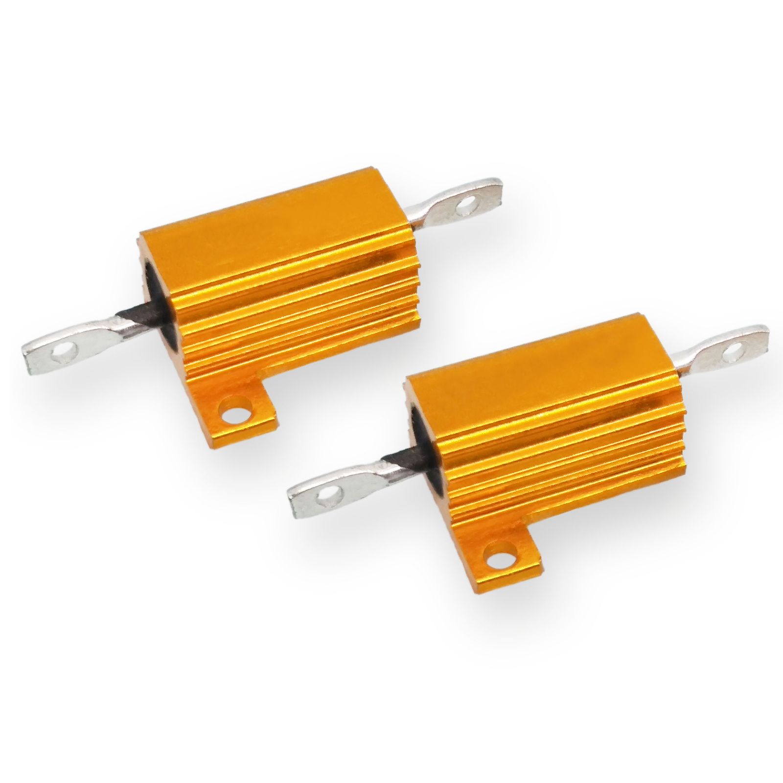 5x 10 ohm 10R 10W Watt Aluminum Housed Metal Case Wirewound Resistors