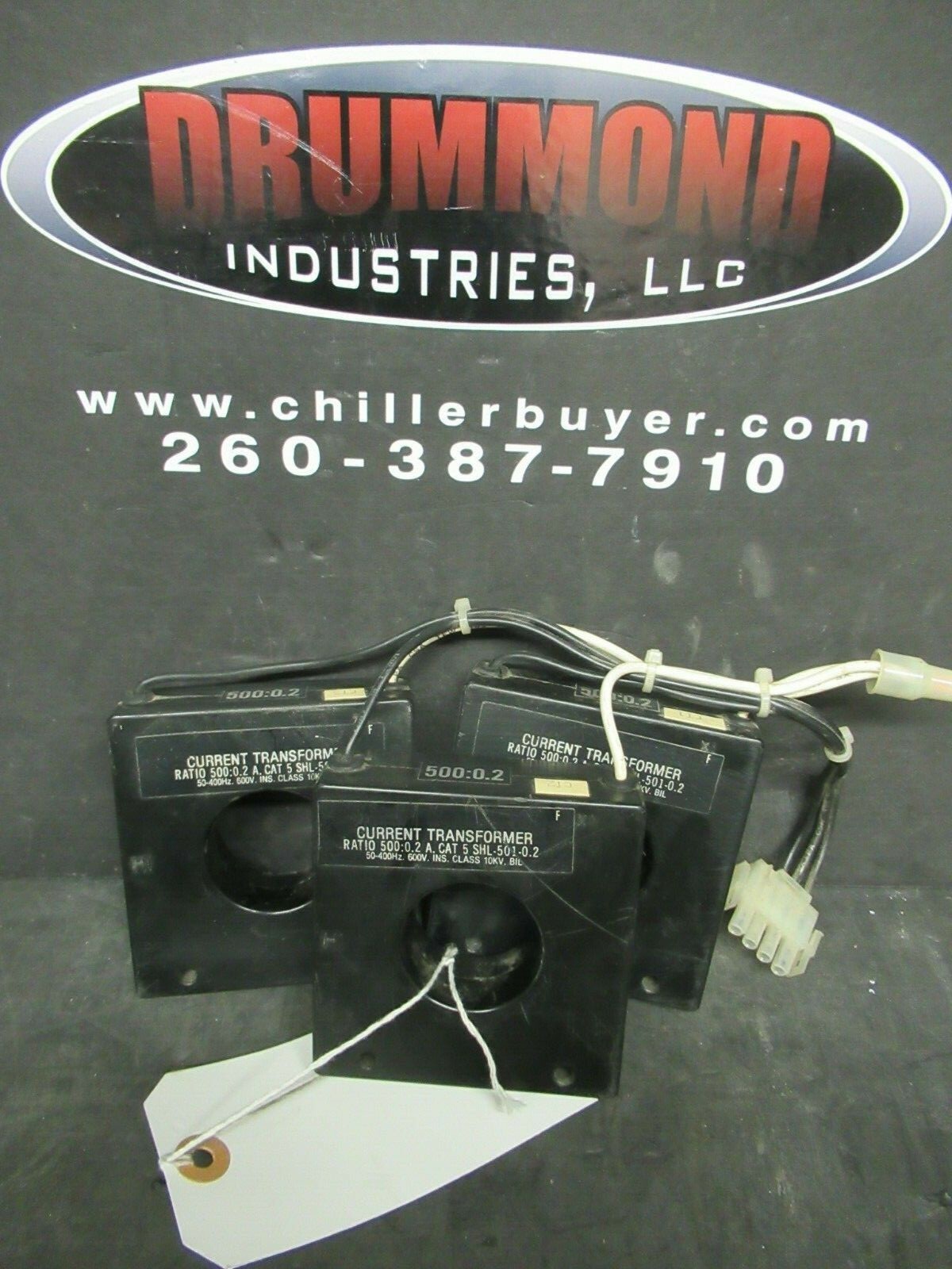 3 PACK E.I.L. CURRENT TRANSFORMER 5-SHL-501-0.2 RATIO: 500:0.2 A 600V 50-400 HZ