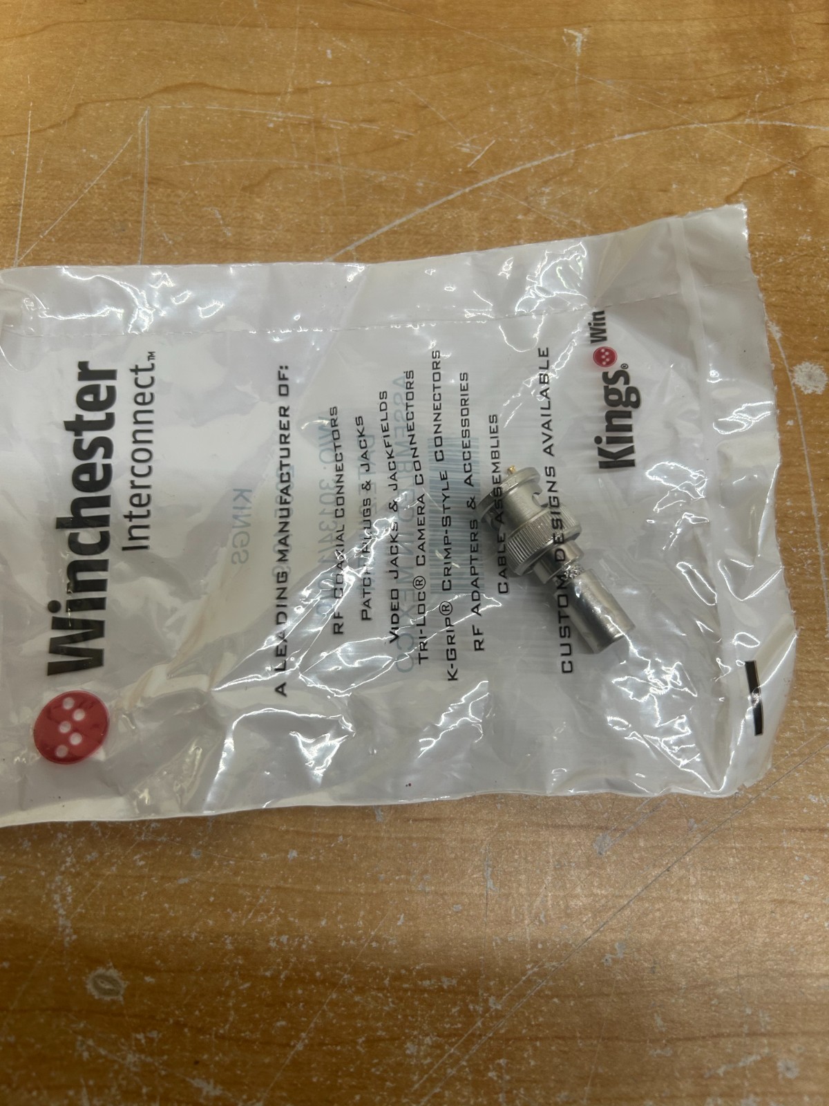Kings 2065-10-9 BNC Male Crimp Connectors – 75 Ohm – Lot of 60