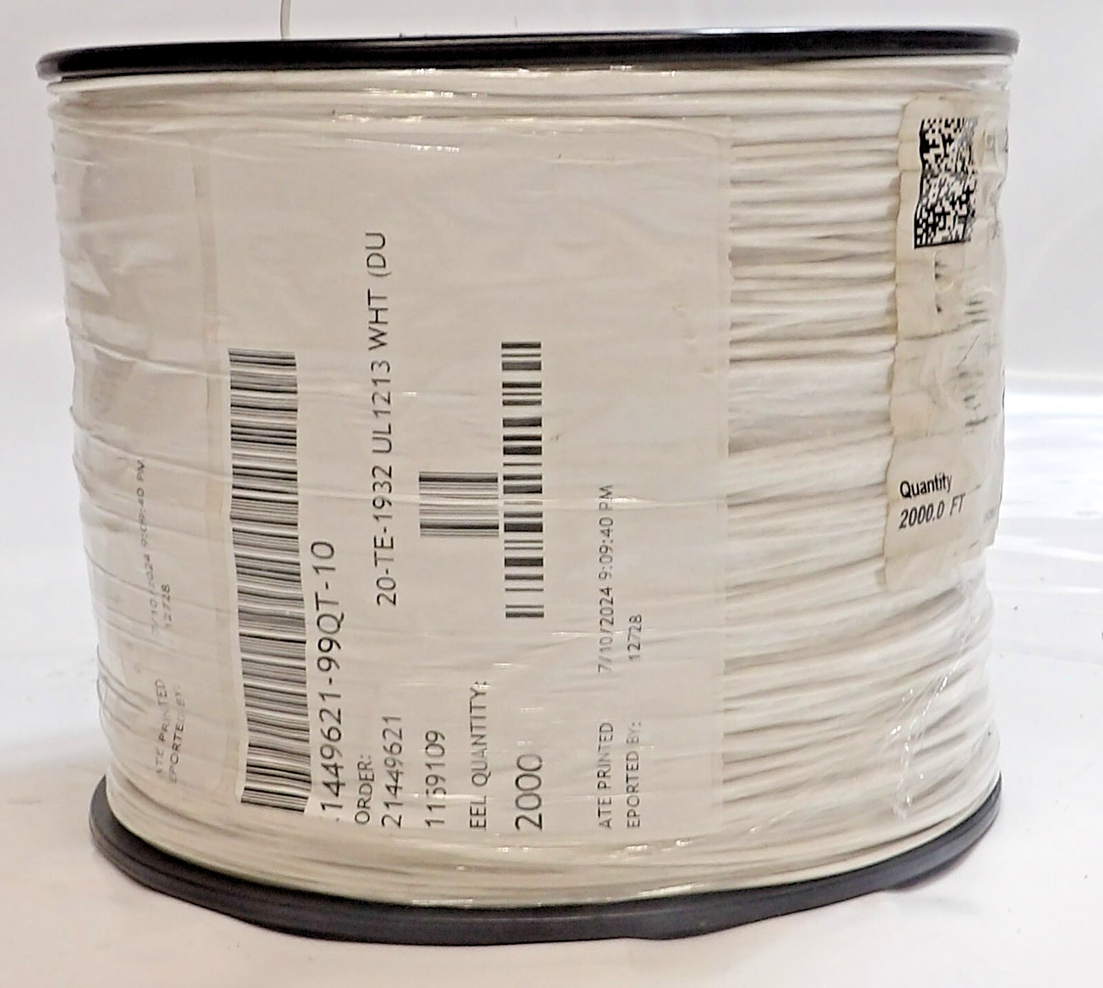 Carlisle MIL M16878/4 20 AWG PTFE Hook-Up Wire 600V White 2000ft NEMA HP3