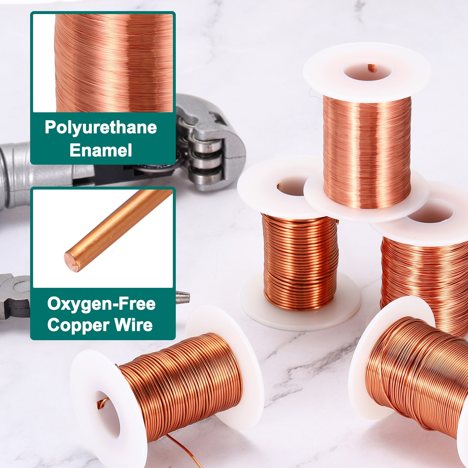 40 AWG Magnet Wire 4 OZ/113.2g Enameled Copper Wire 155C 311F