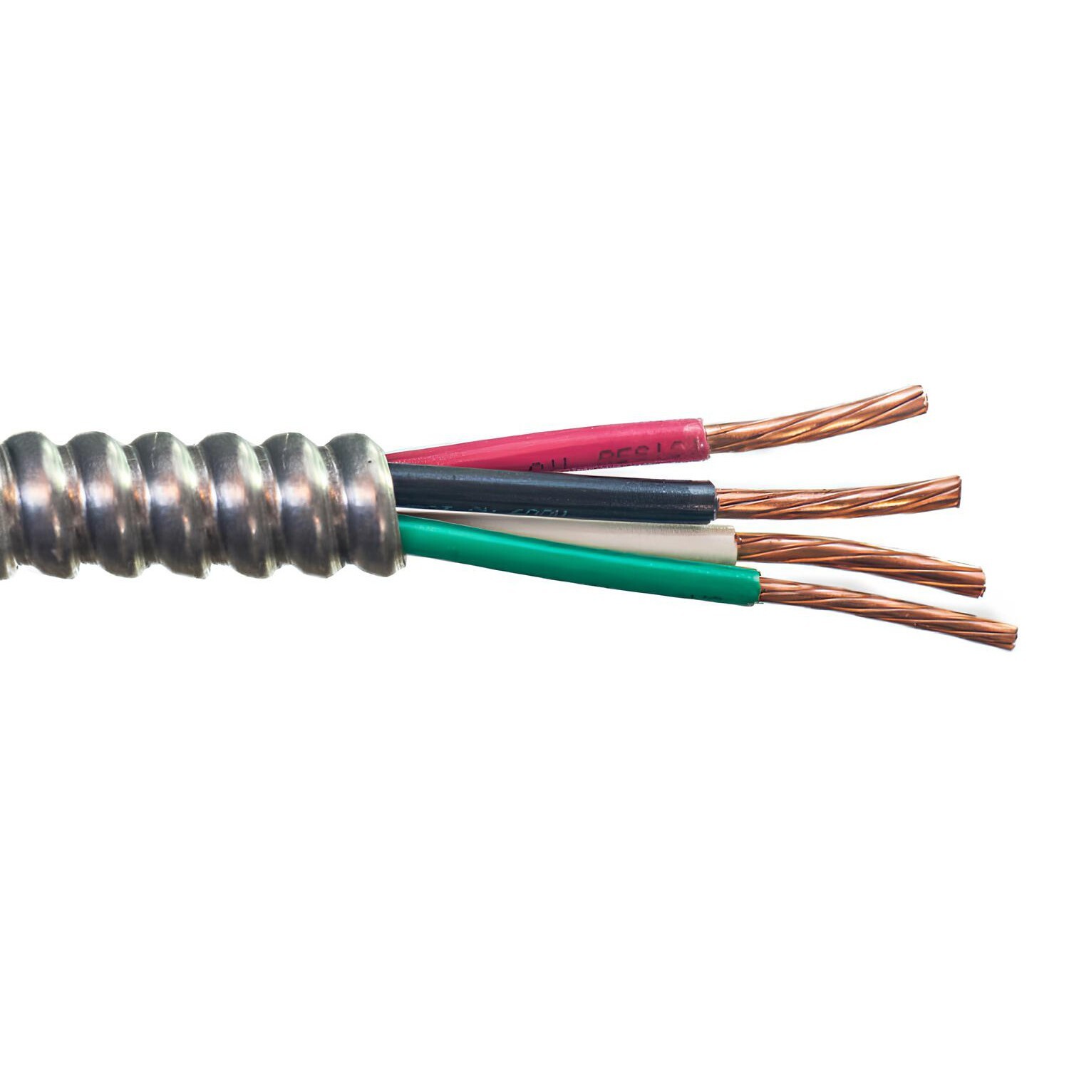 6/3 Type MC With Ground Copper Metal Clad Cable Aluminum Armor 600V