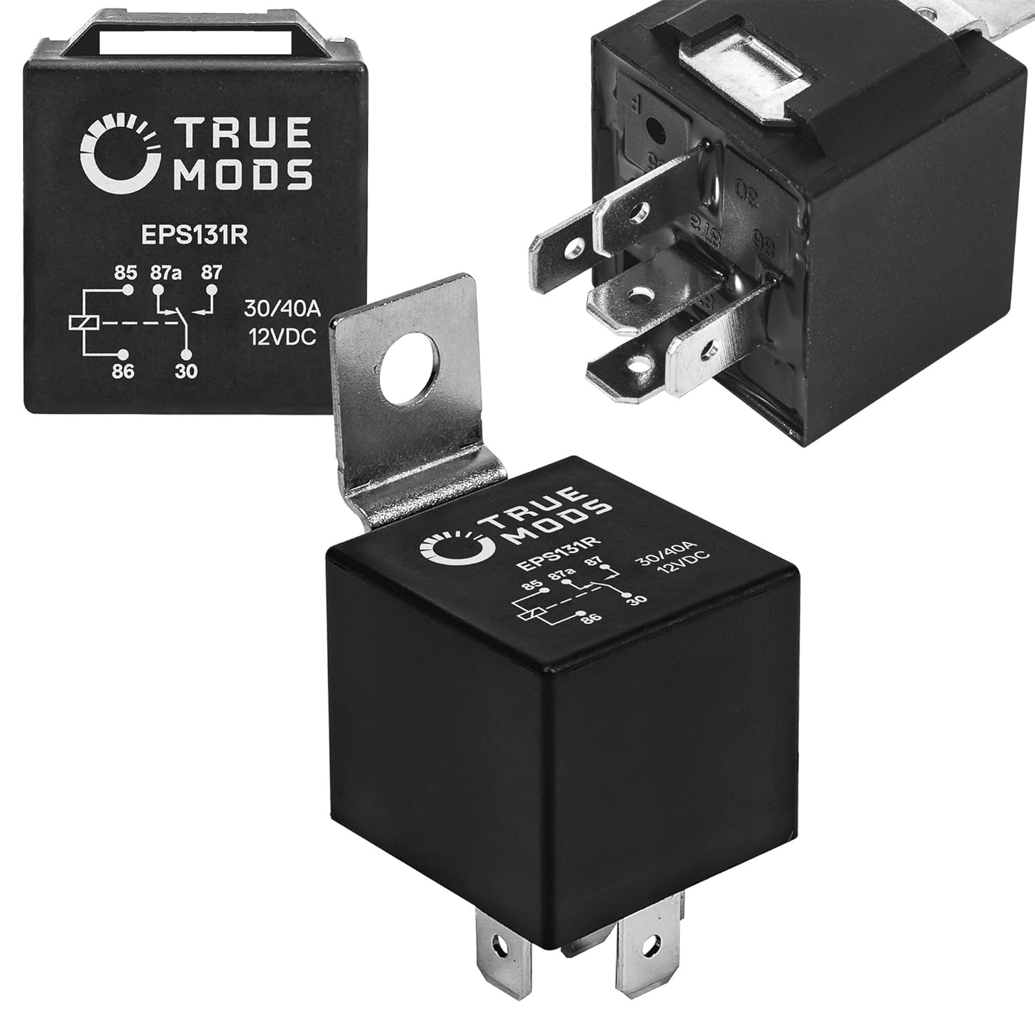 True Mods 10 Pack Bosch Style 5-Pin 12V Relay Switch [SPDT] [30/40 Amp] 12 Vo…