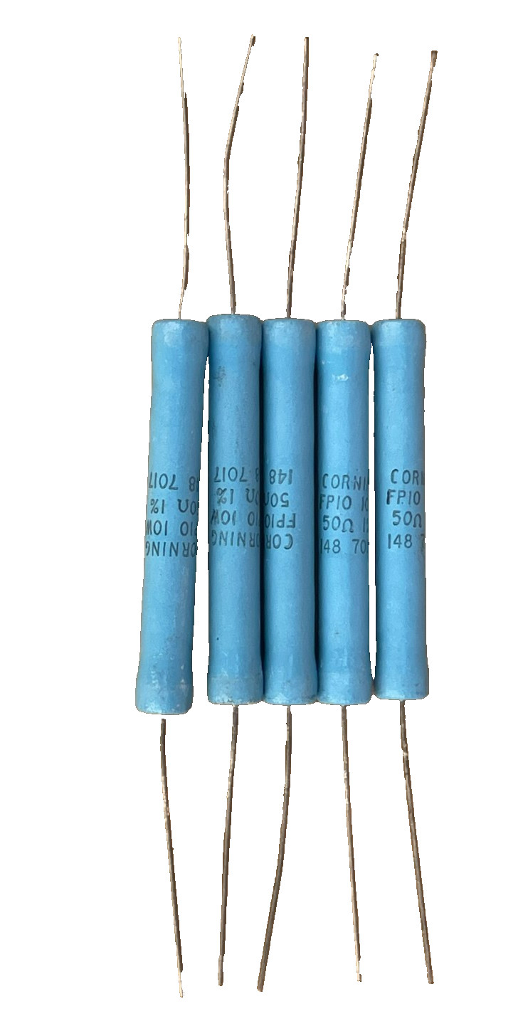 Corning Metal Film Resistor 50K Ohm 10 Watt / 1%- 1487017 (Lot of 5)