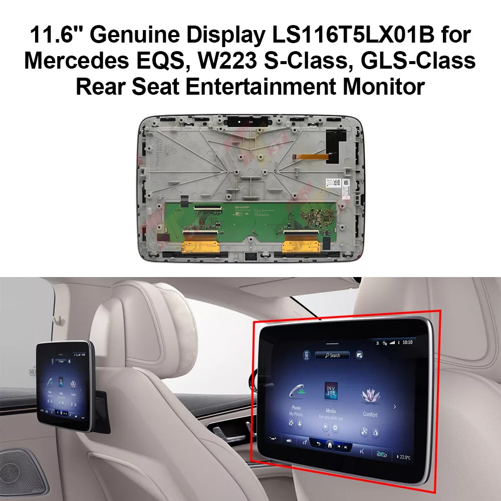11.6″ Display for Mercedes Benz W223 W167 GLS EQS S-class Rear Entertainment
