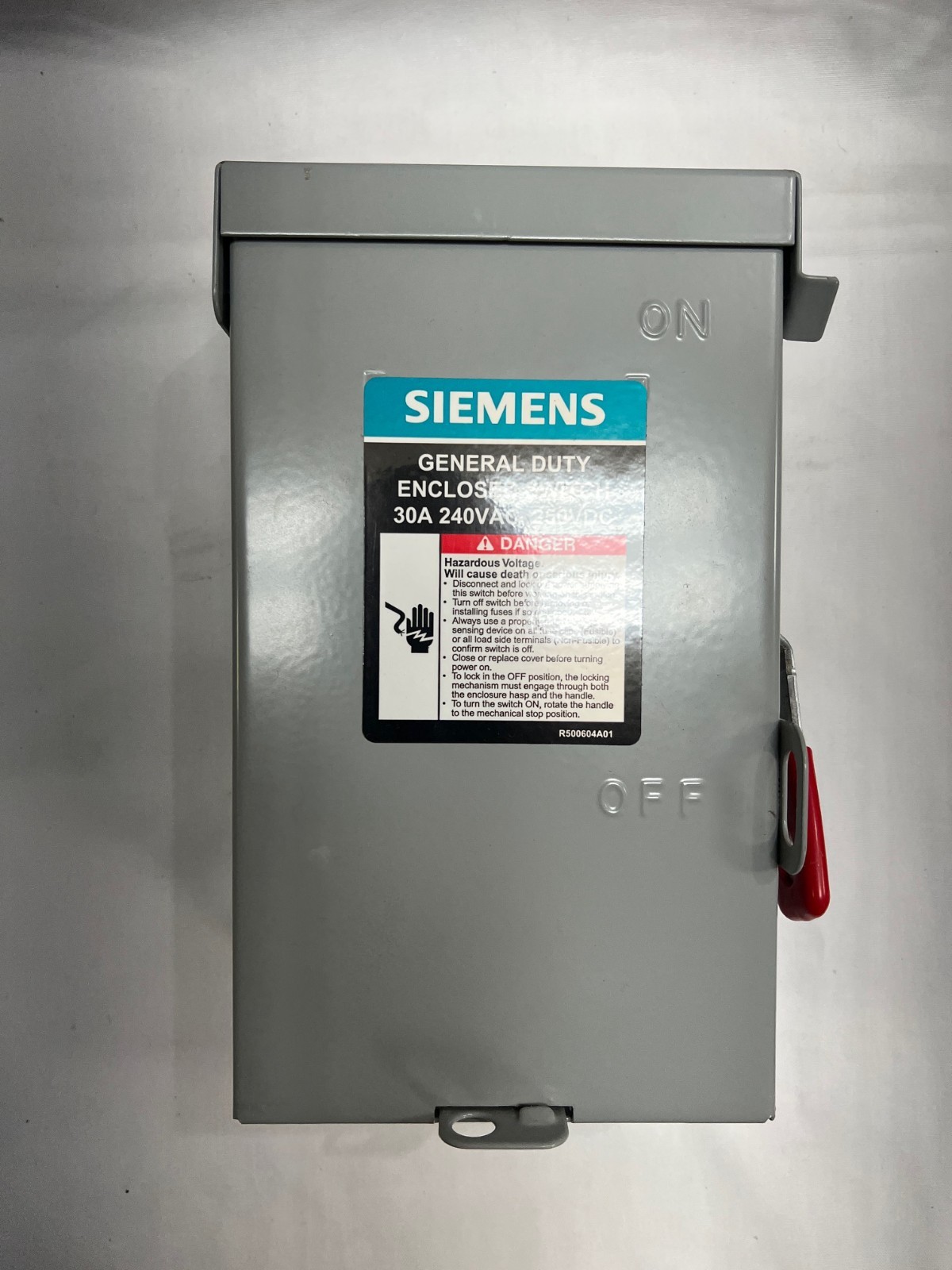 Siemens GNF321LA 30A 240V Non-Fusible Safety Switch