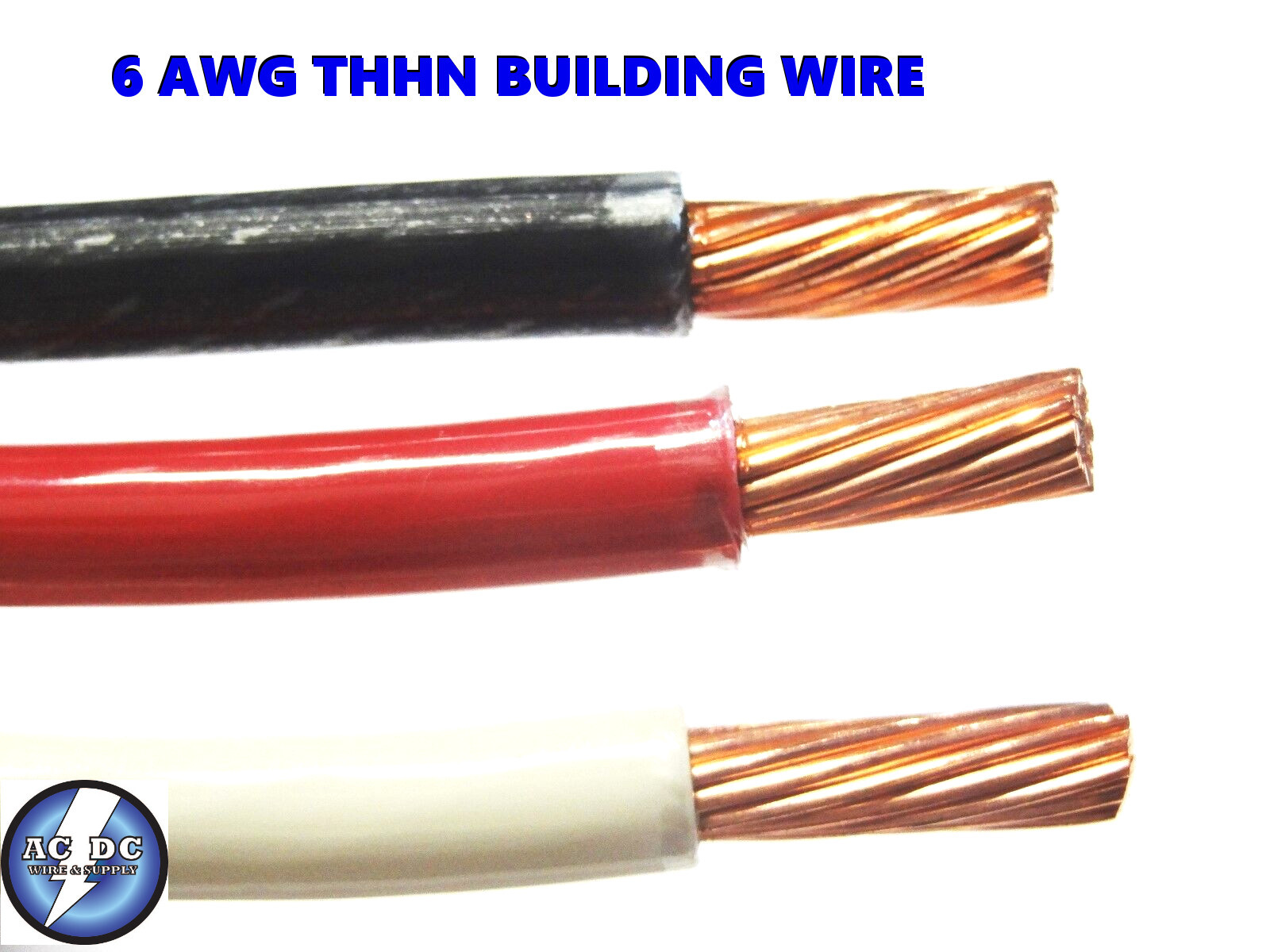 200′ EA THHN THWN 4 AWG GAUGE BLACK WHITE RED STRANDED COPPER BUILDING WIRE