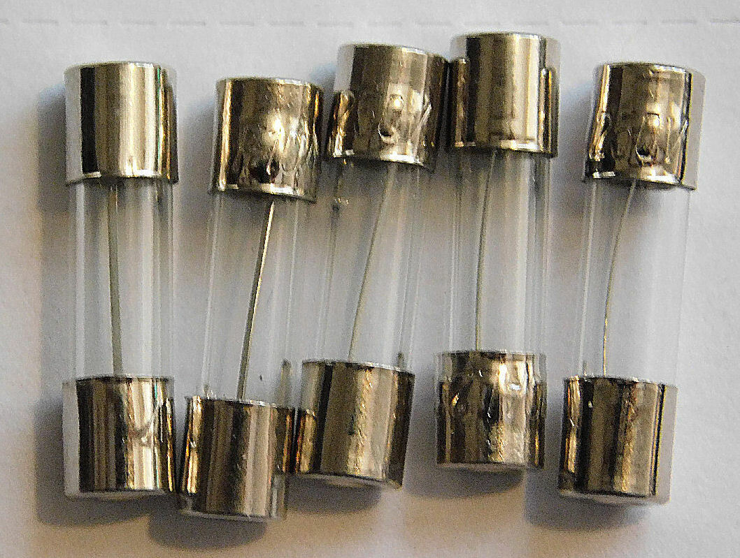 (5) 4A T4A 250V 5X20mm (3/16″ x 3/4″) SLOW BLOW Glass Fuse – Fast USA Shipping
