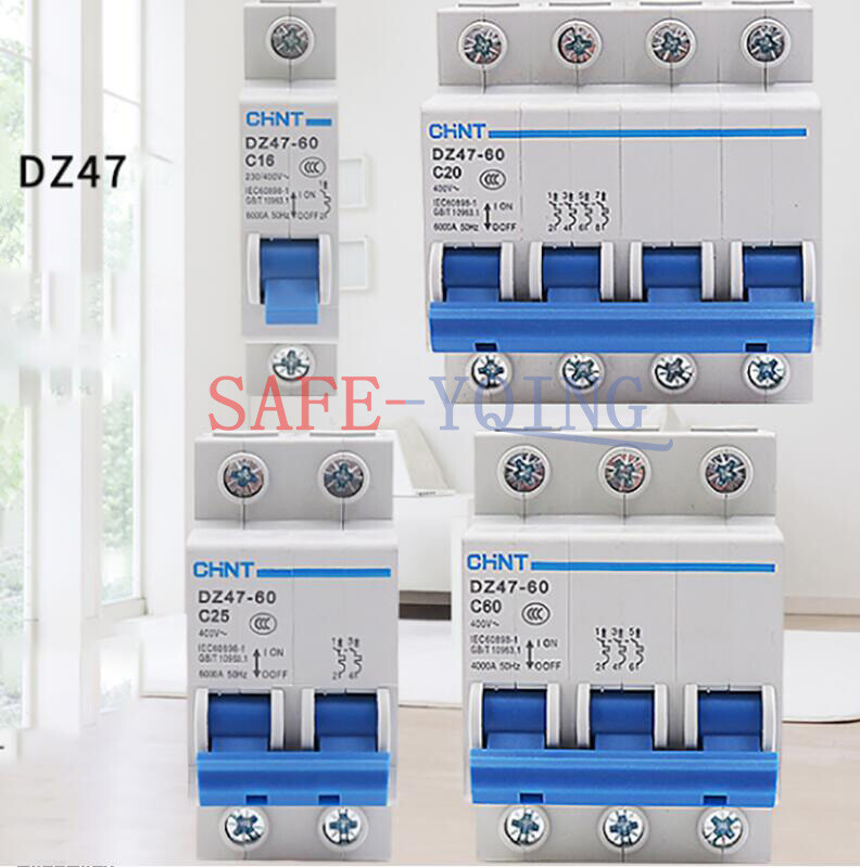 1PC DZ47-60 1P 2P 3P 4P 1A 2A 3A 4A 6A 10A 16A 20A 25A 32A 40A 50A 60A Type C