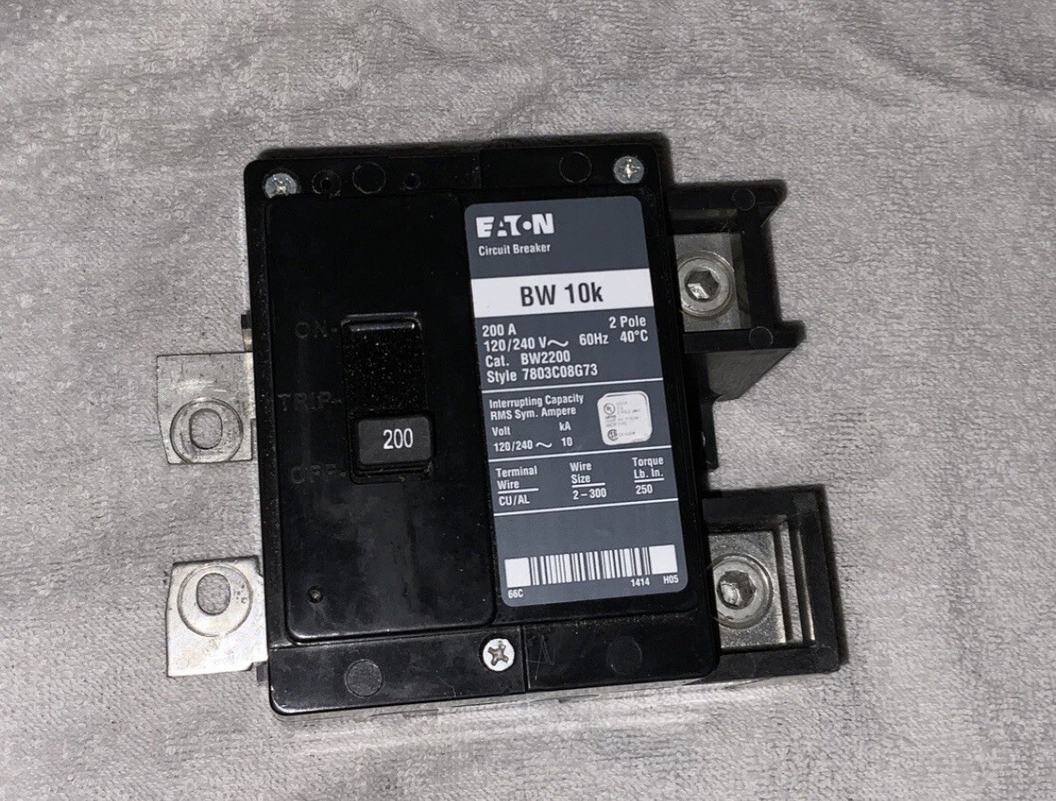 Eaton BW2200 BR 200A Main Circuit Breaker