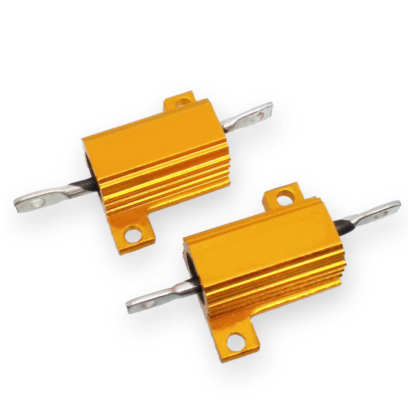 5x 10 ohm 10R 10W Watt Aluminum Housed Metal Case Wirewound Resistors