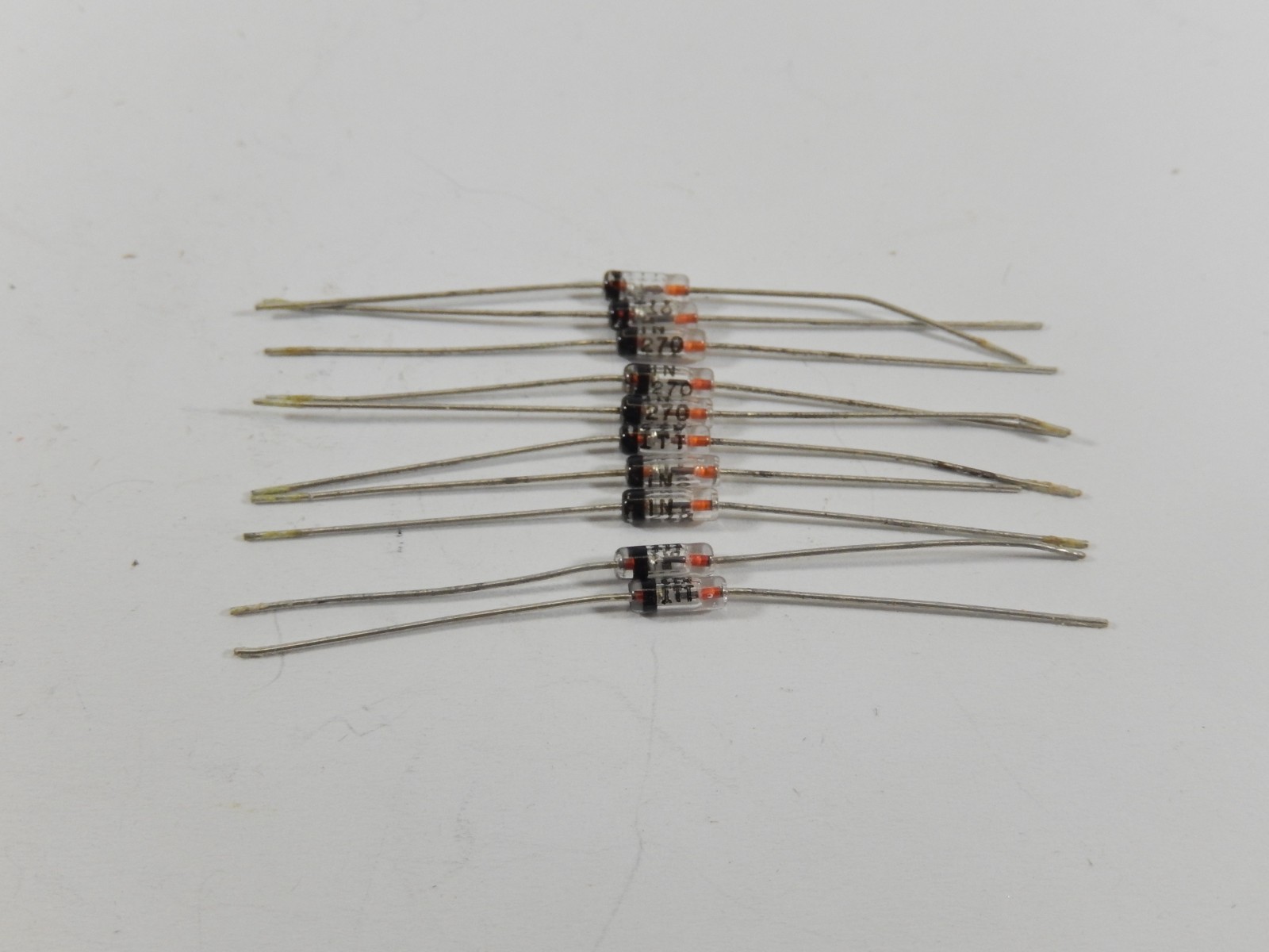 10pcs NOS ITT 1N270 GLASS GERMANIUM DO-7 DIODE LOT