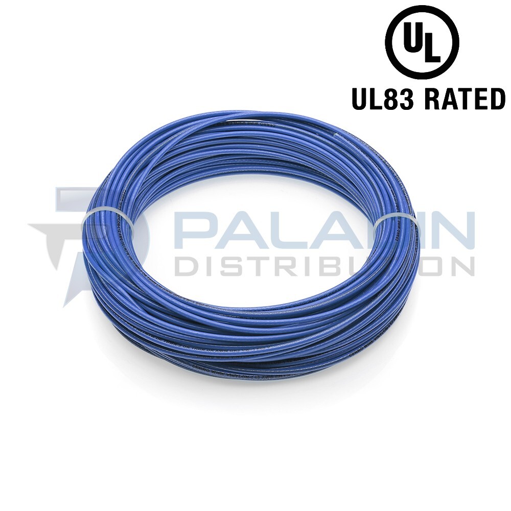 #12 AWG Gauge 600V THHN Stranded Copper Wire UL Listed – Blue 50FT