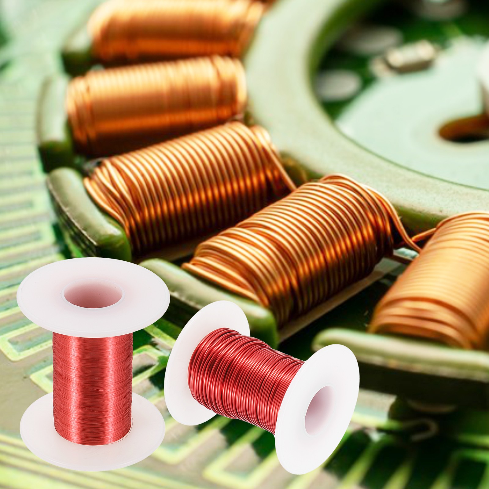 31 AWG Magnet Wire 31 Gauge 4 oz Enameled Copper Wire 155C(311F), Red White