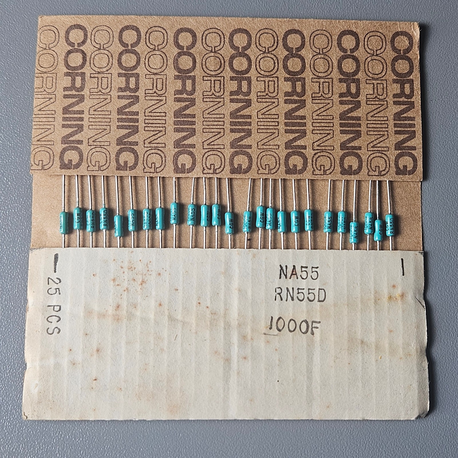 Mixed Lot of approx 250 different Vintage NOS Corning Metal Film Resisters audio