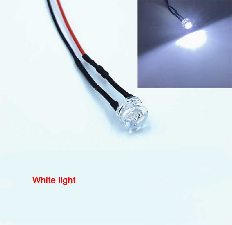 8MM Straw Hat 0.5W Wired Bead Ultra Bright LED Device Power Signal 3V-220V
