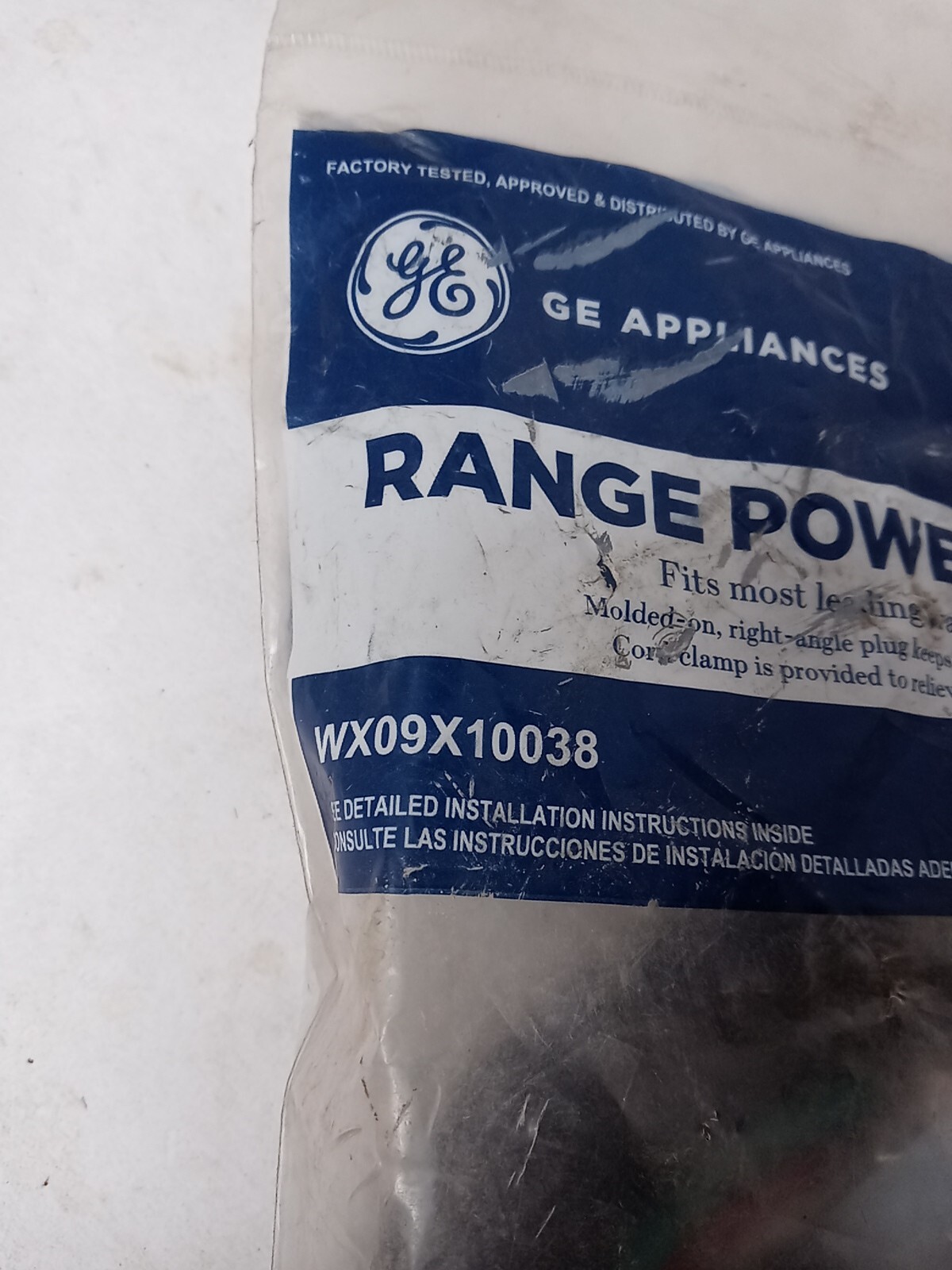 GE WX09X10038 (5FT)’ 4-WIRE 40 AMP RANGE CORD