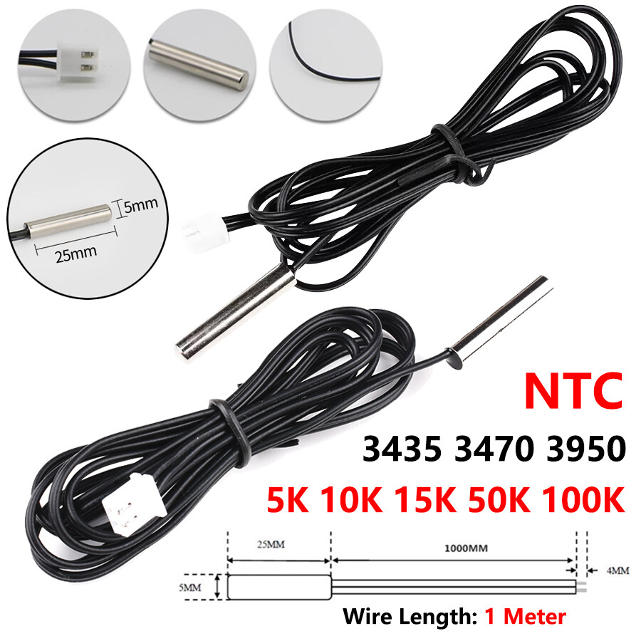 NTC Thermistor Temperature Sensor Waterproof Probe 5K 10K 15K 50K 100K 1% 3950