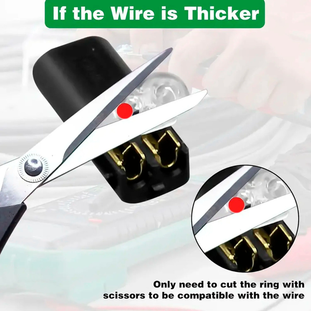 20pcs Double-Wire Plug-in Connector, Cable Clamp with Locking Buckle, AWG 18-22