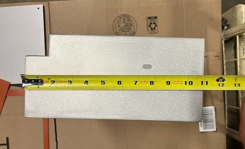 Aluminum Instrumentation Enclosure Rectangular 11x13x5 in. 3 pre-cut holes New