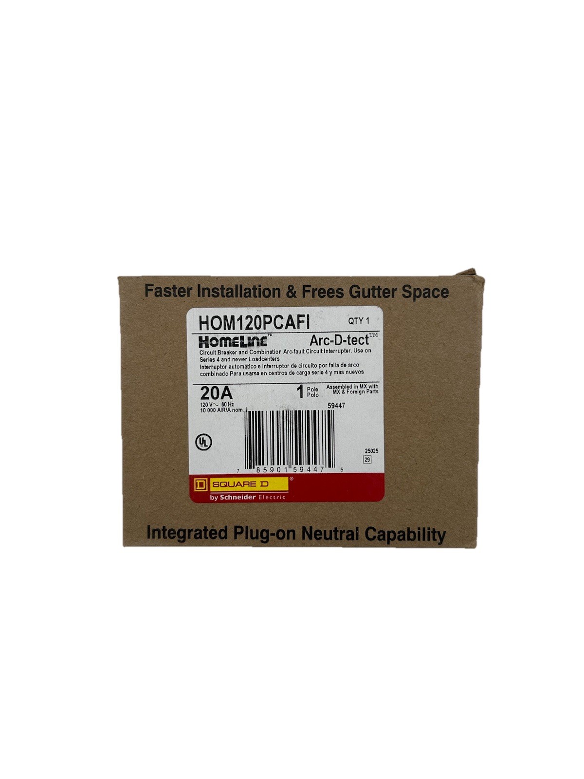 New Square D HOM120PCAFI 20Amp AFCI Circuit Breaker PCAFI