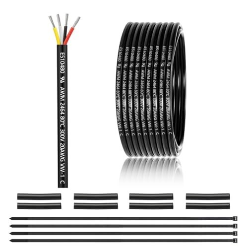 20 Gauge 4 Conductor Electrical Wire 25FT UL 2464 20 AWG 4 Wire Cable Tinned …