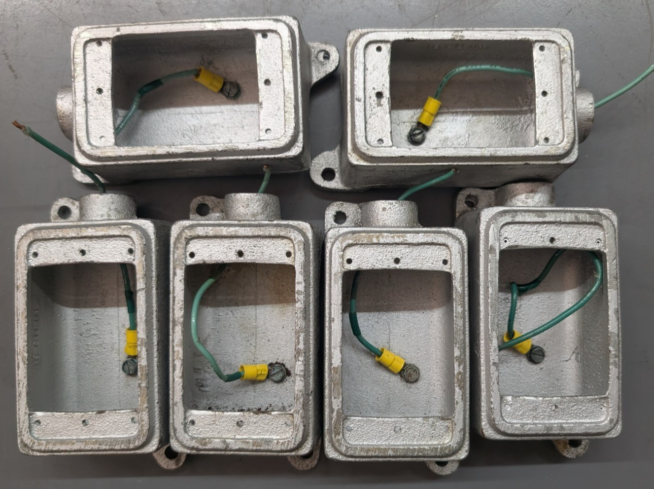 Lot 6 Appleton FSE 1/2″ Malleable Iron Conduit Box Single Gang 18 Cu In Used