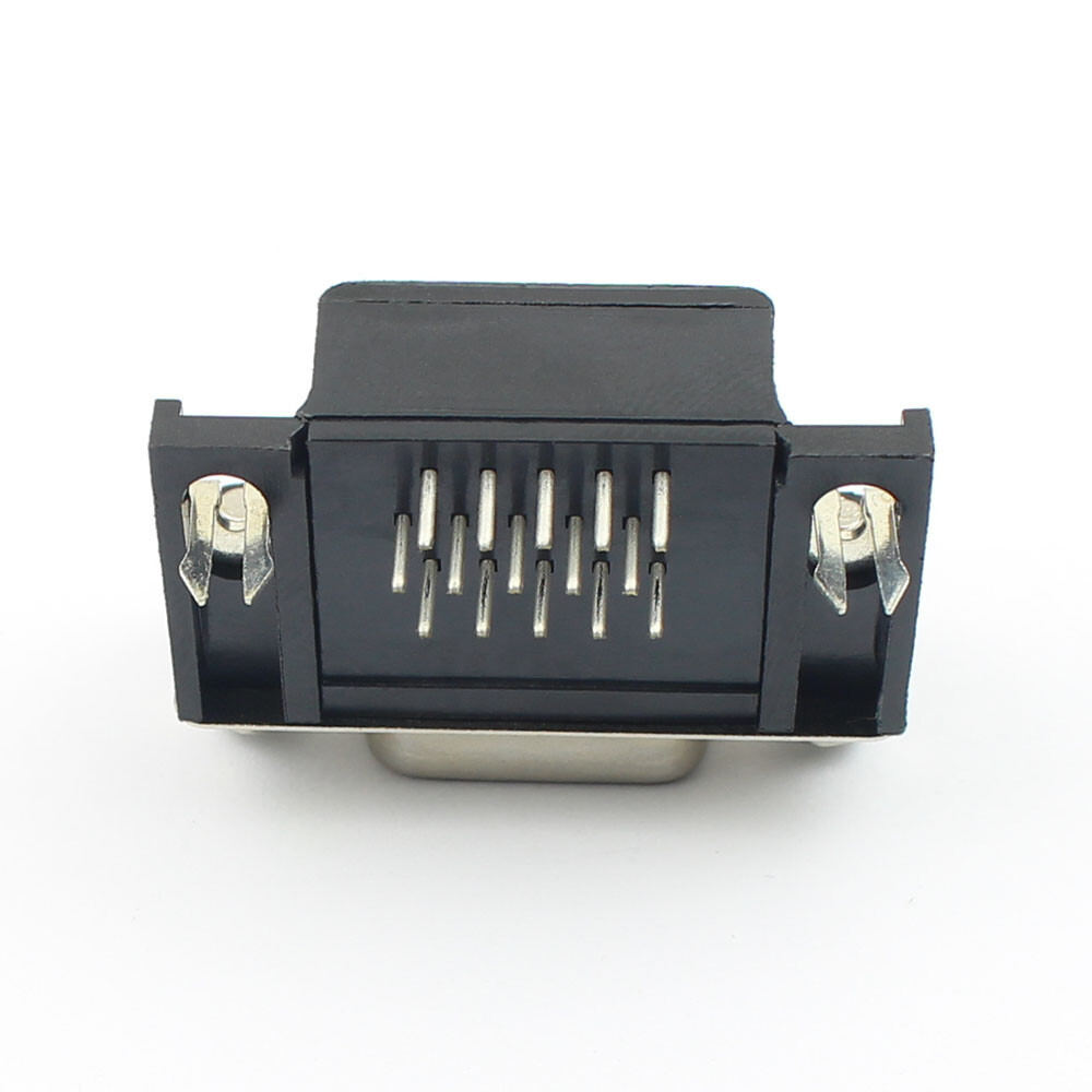 50Pcs D-SUB Right Angle 15 Pin Female VGA Type 8.89 PCB Connector 3 Rows