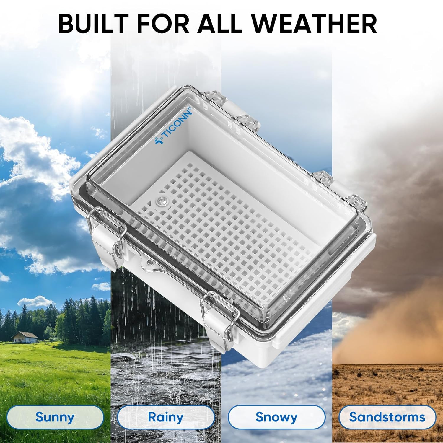 TICONN Outdoor Electrical Box Waterproof, Junction Box IP67 ABS Plastic Enclosur