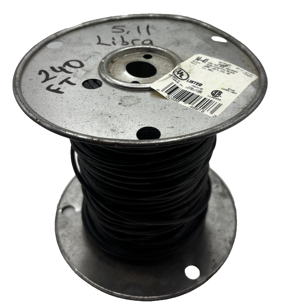 MACHINE TOOL WIRE 240FT 5,11 LIBRA MTW-TEW AWM 14-41 BLACK / NOIR WIRE