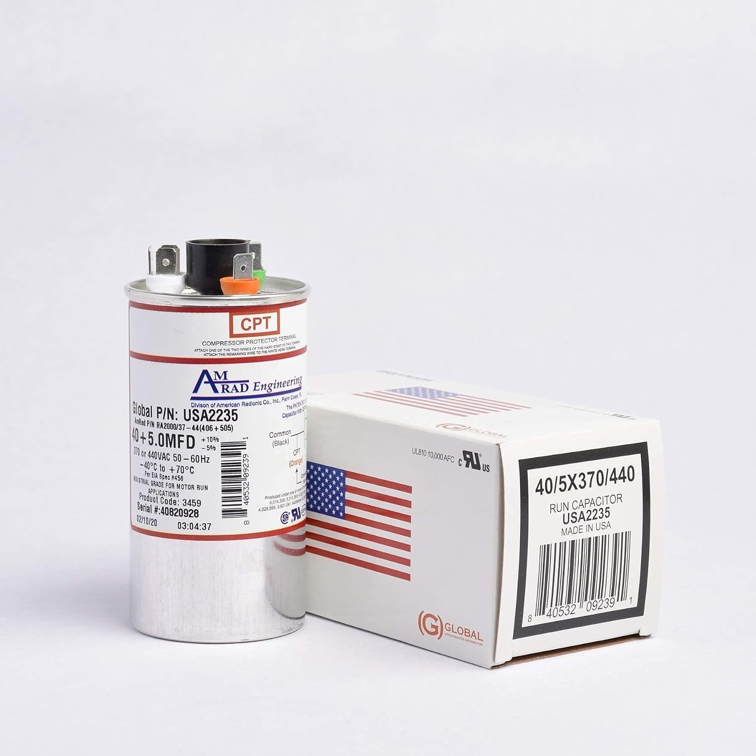 American Radionics 40+5 uf Capacitor – USA Made