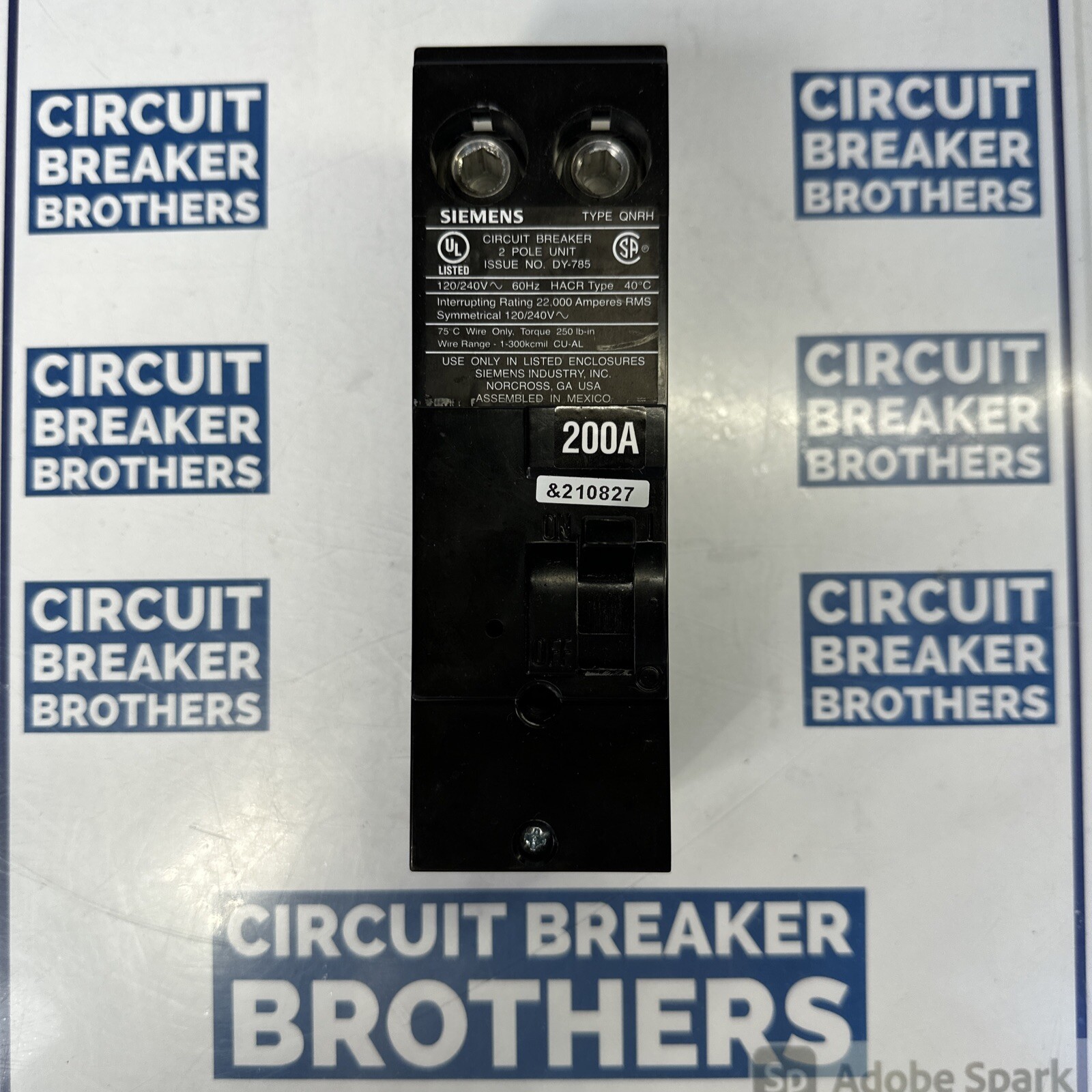 Siemens Q200RH 200 Amp 240V 2 Pole Type QNRH Breaker-Warranty (Ship Same Day)