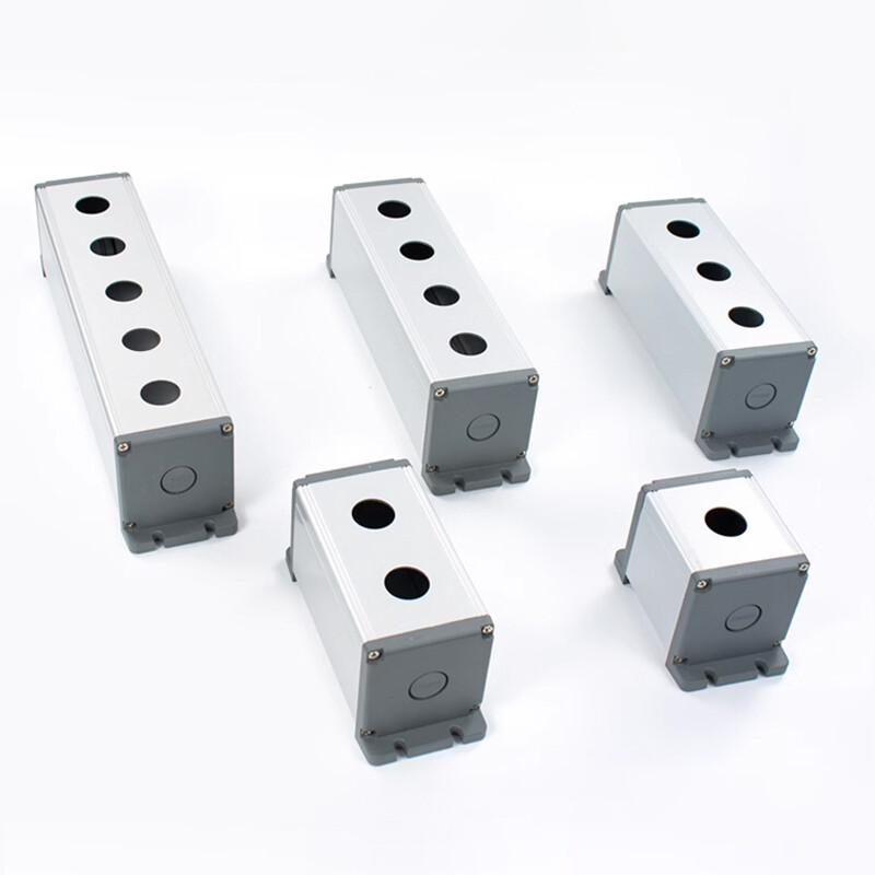 Metal Aluminum Pushbutton Control Switch Box Emergency Stop Box 12/16/19/22mm