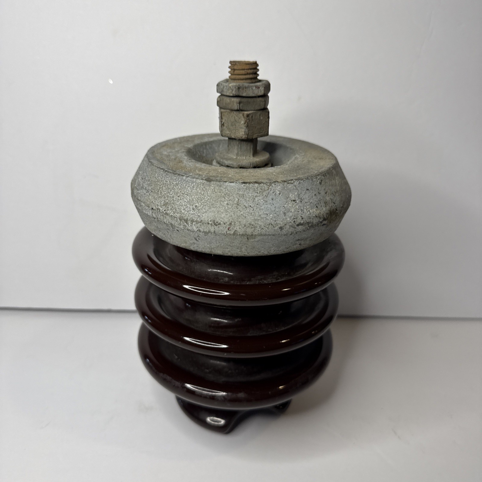 Vintage LAPP 20 P Porcelain Insulator Brown Heavy Duty Industrial Utility