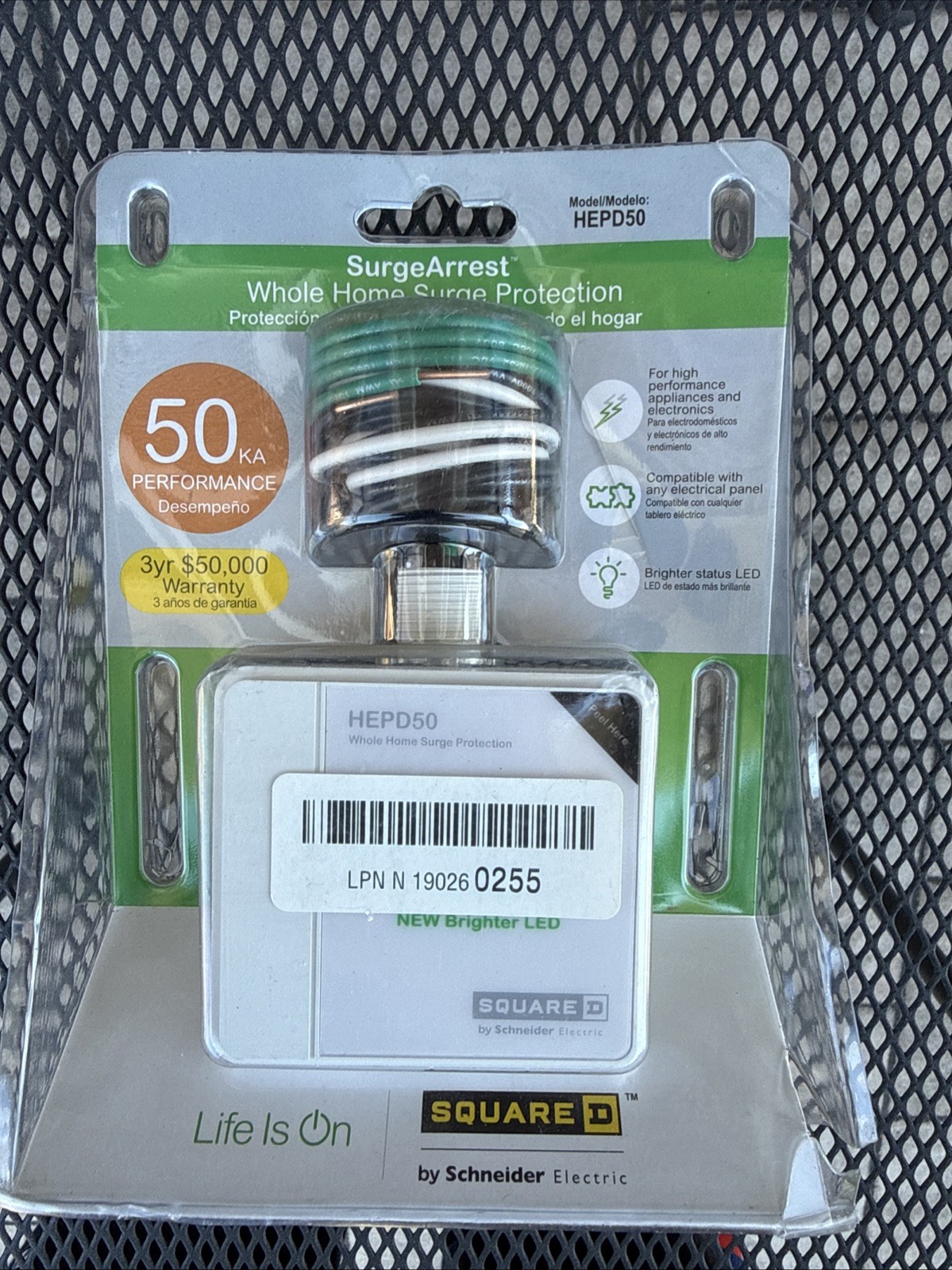 Schneider Square D HEPD50 50kA Whole Home Surge Protection Brand New Sealed
