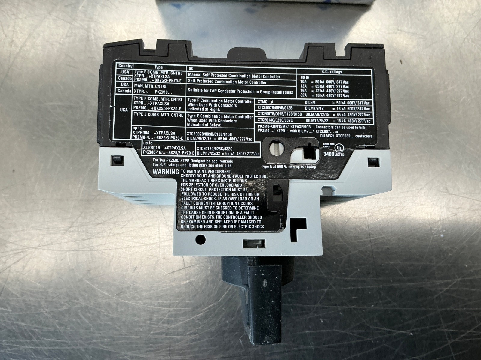 Eaton XTPR6P3BC1 Motor Potector Circuit Breaker PKZM0-6,3/AK