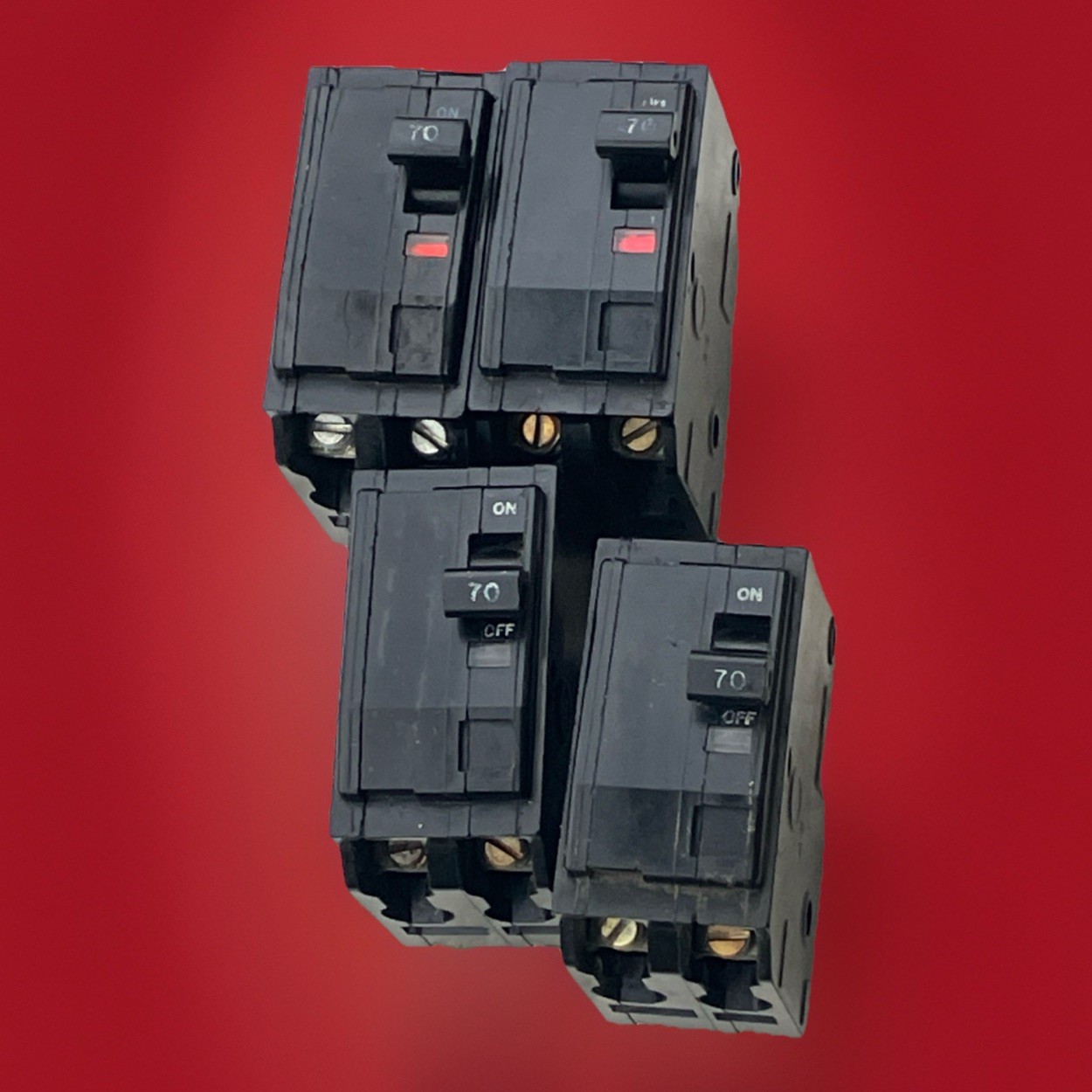 SQUARE D 70 Amp 2 Pole 120/240 volts Circuit Breaker QO270 Black w trip flag