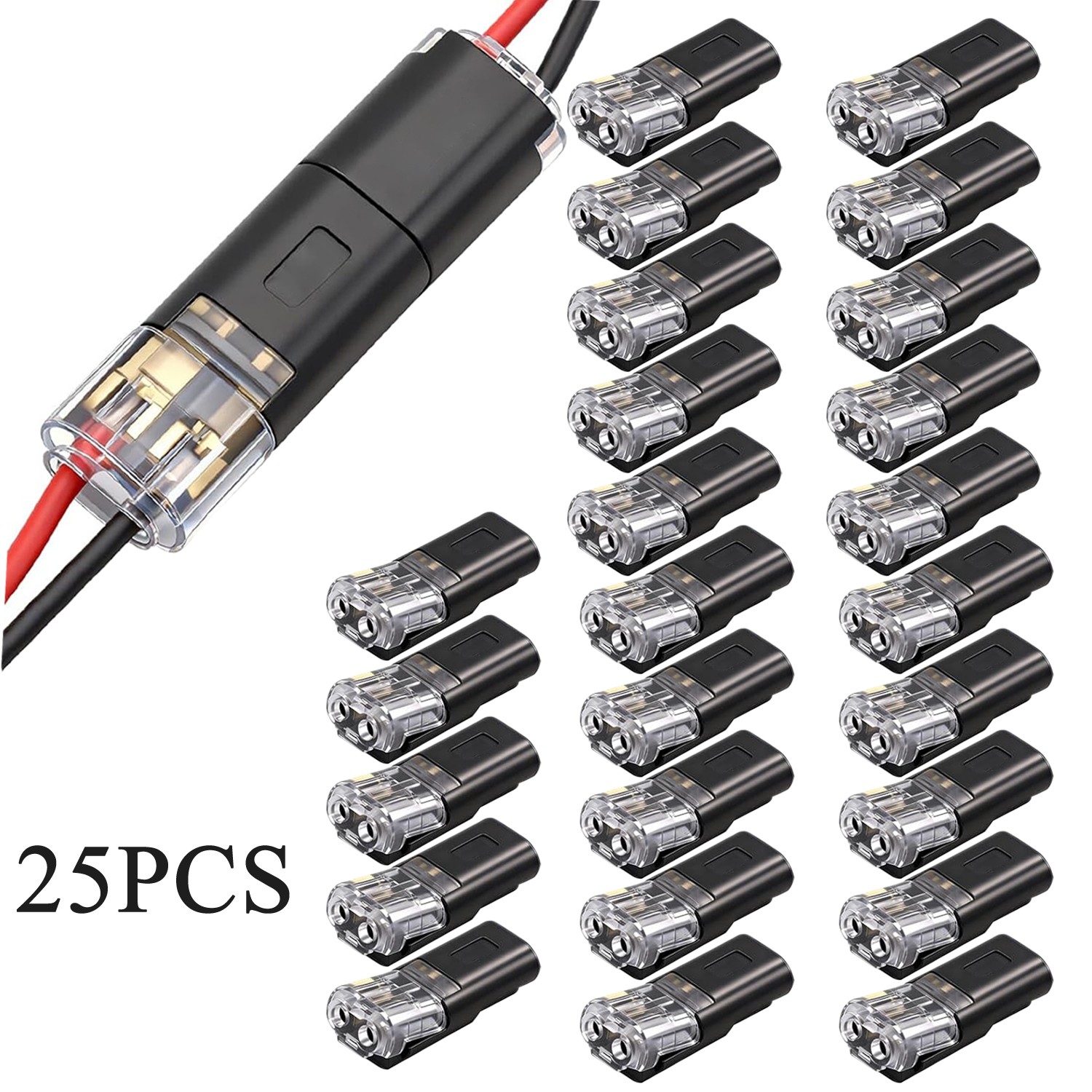 US Spec D2 2-Wire Quick Wiring Terminal for LED,Fast Tool-Free Push-In Connector