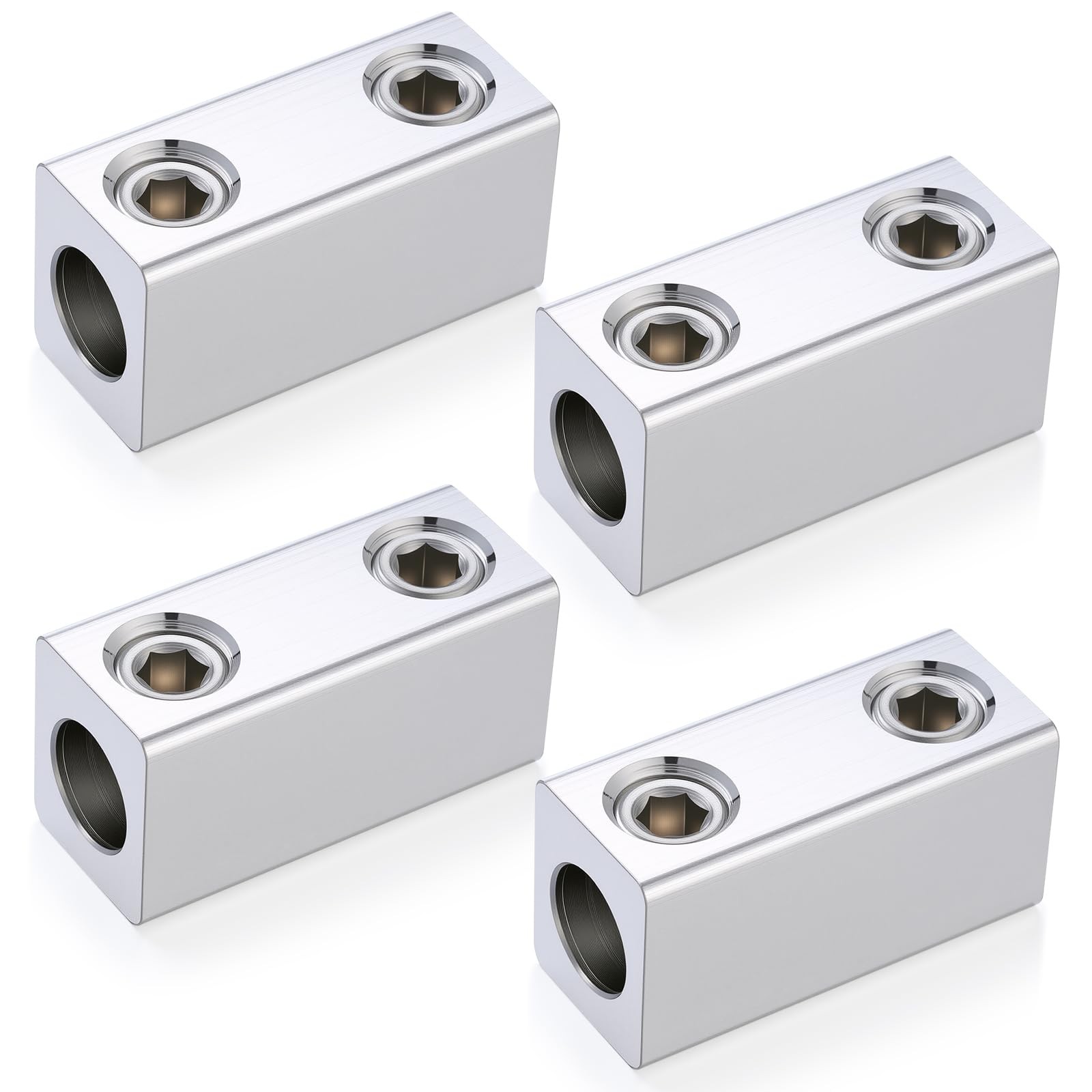 4 Pack 4/0-6 AWG Dual Rated Splicer, Aluminum Splice/Reducer, Mechanical Conn…