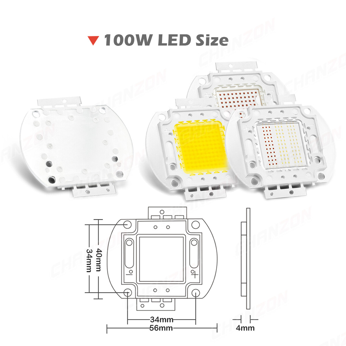 100 Watt High Power Smd Led Chip 100W Ir Grow Plant Light Diode Full Spectrum
