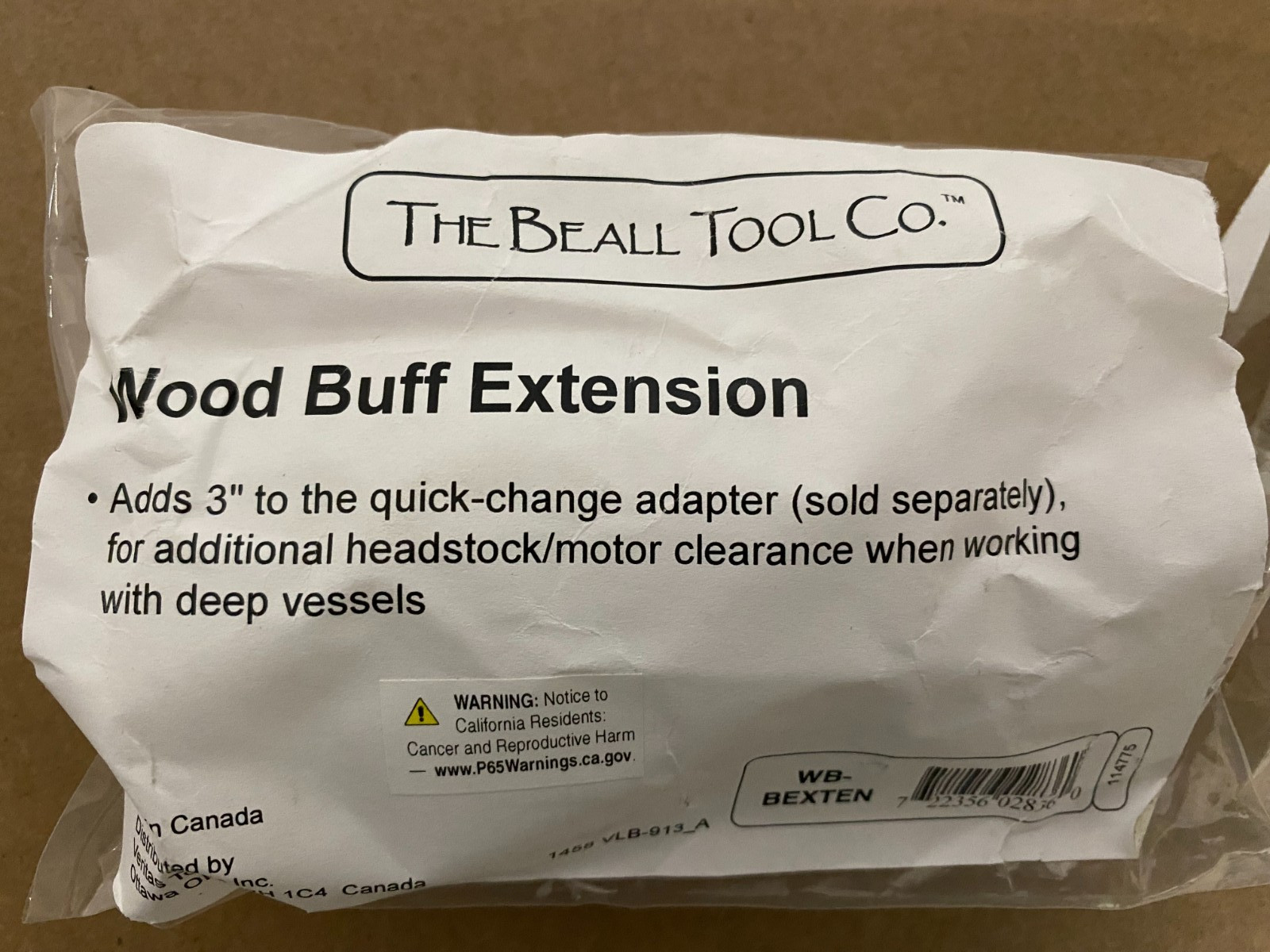 Wood Buff Extension for Beall Bowl Buff Sets – Item WB-BEXTEN