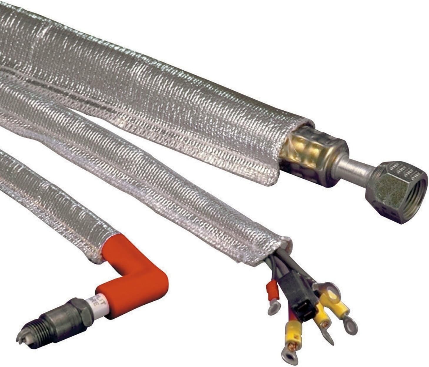 Aluminized Sleeving Heat Sheath – 3/4 Inch Inner Diameter, Protect Up to 2000°F
