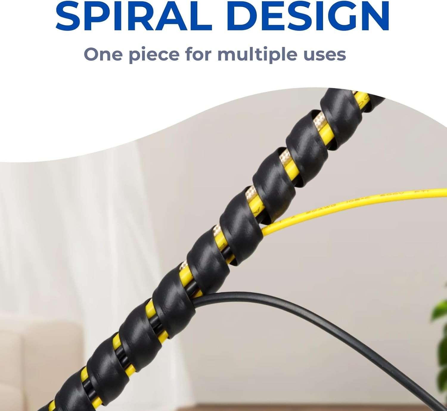 Hydraulic Hose Spiral Wrap 3/4 Wire Protector Cover Guard Cable Organizer 10FT