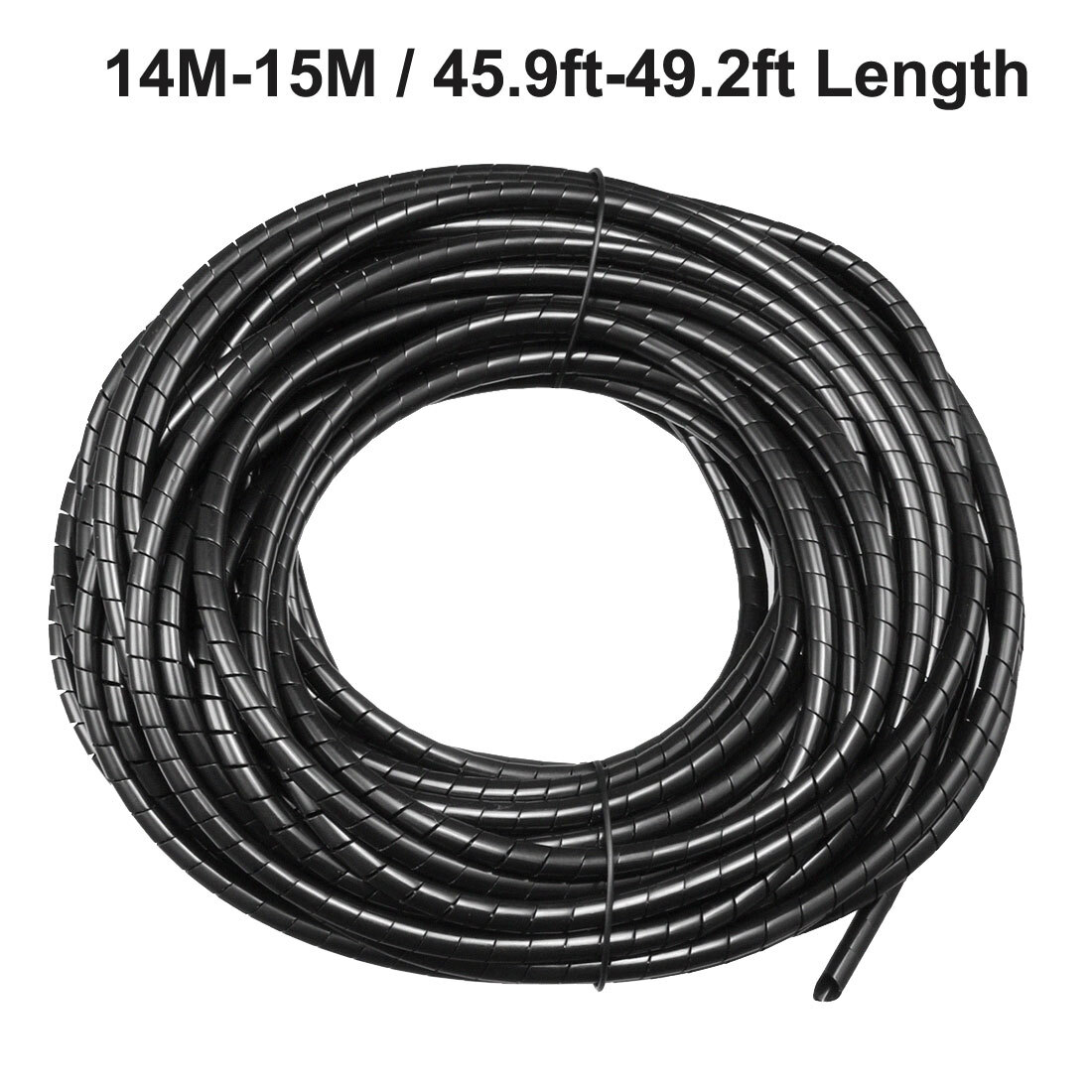 6mm Flexible Spiral Tube Cable Wire Wrap Computer Manage Cord 14-15M