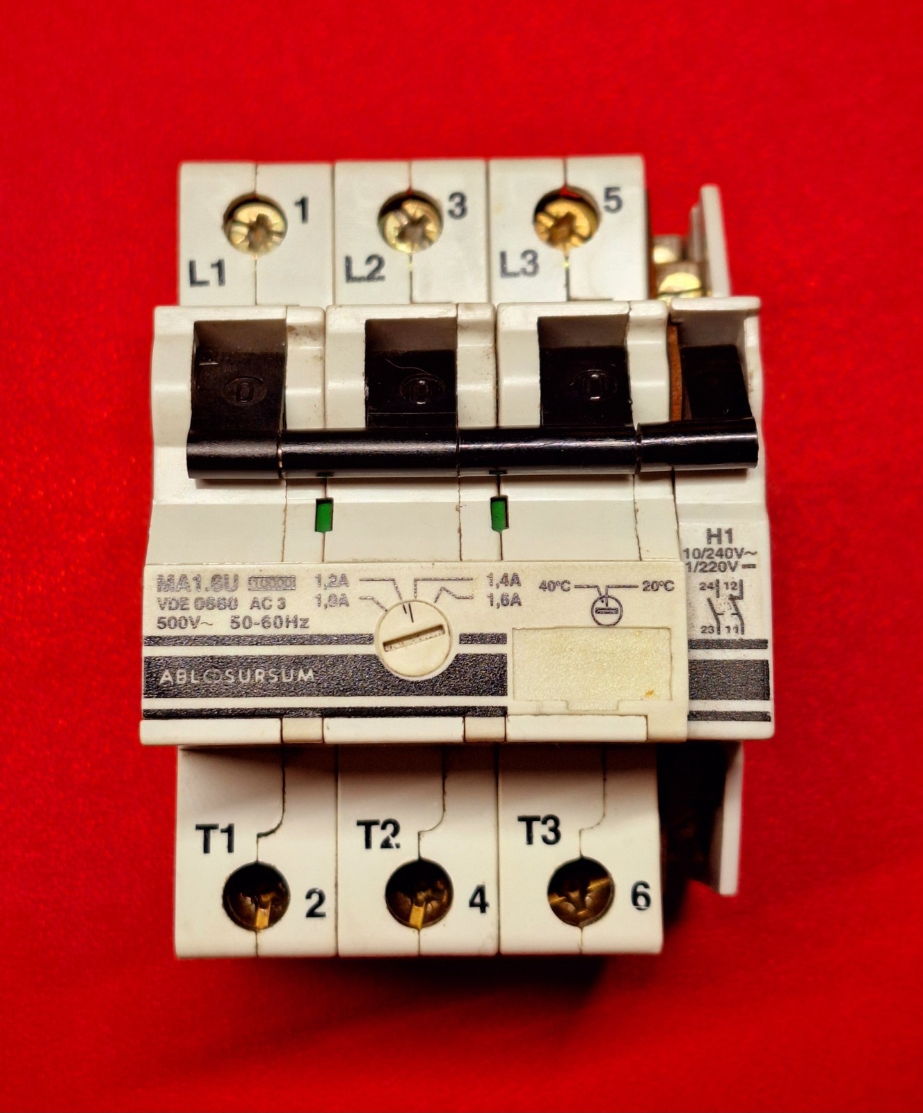 ABLSURSUM MA1.6U 500V AC3, 1.0-1.6A Circuit Breaker – NEW