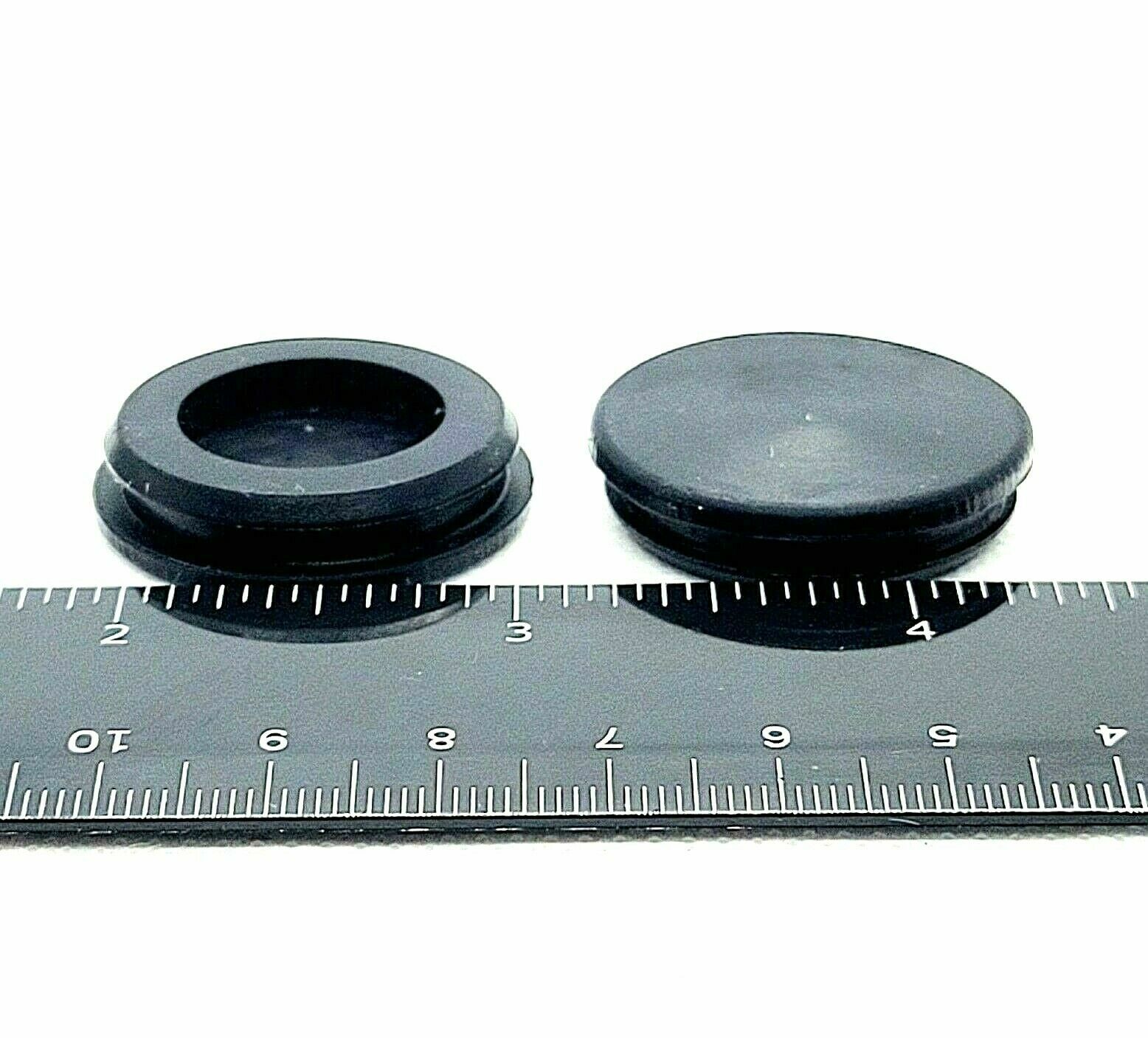 1″ Solid Rubber Grommet Knockout Panel Hole Plug for 1/8” Groove 1 1/4″ OD Top