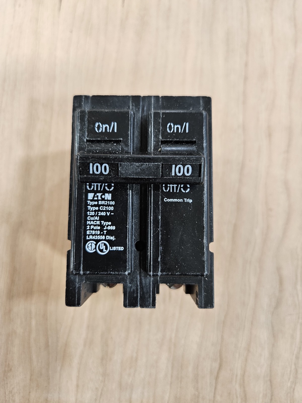 Eaton Cutler Hammer Type BR2100 100 Amp 2 Pole 120/240V Circuit Breaker NEW