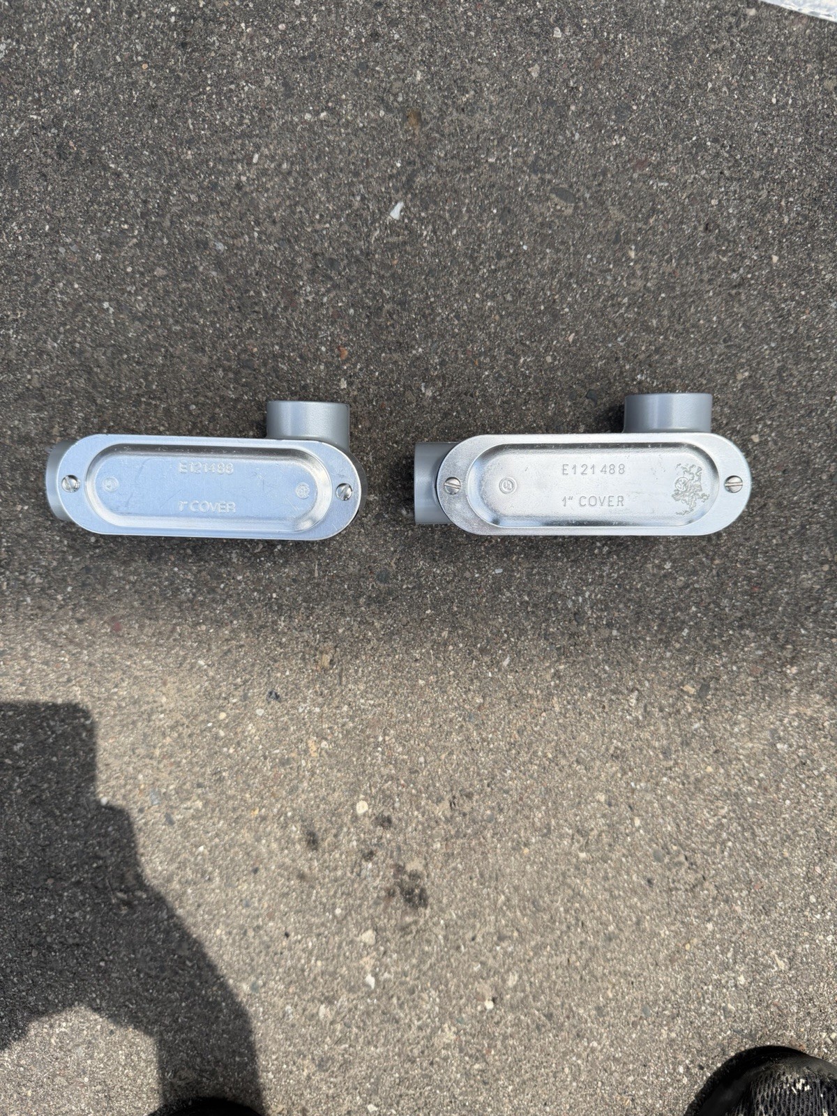 Lot of 2 New 1” Aluminum Conduit Body Covers