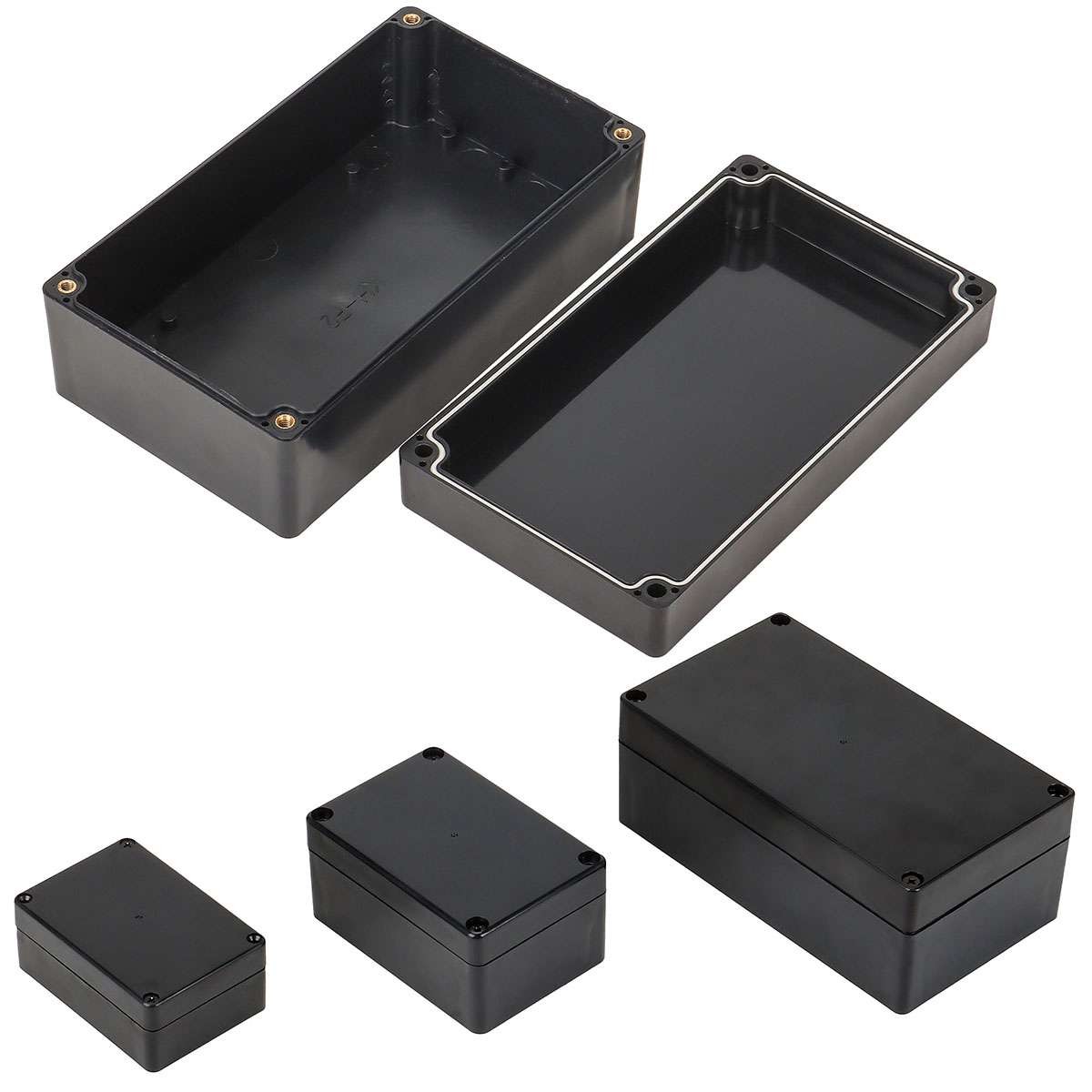 DIY Waterproof Black Plastic Project Enclosure Electrical Junction Box Dustproof