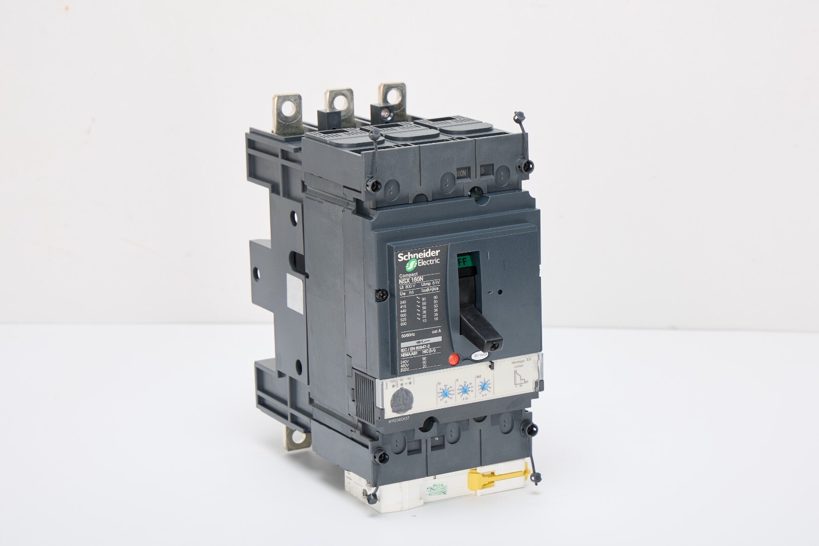 LV430775 Schneider Molded Case Circuit Breaker NSX160N MIC2.2 160A 3P 3D F, 690V